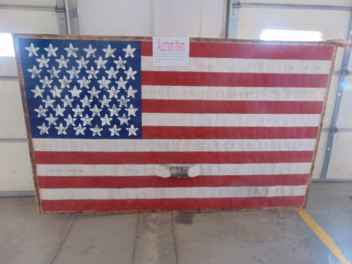 Fire Hose upcycled into Flag